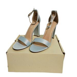 J. Adam's blue satin heels. Size 9.New in box.